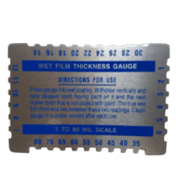 Dual Scale Wet Film Gauge Card — Mil & Micron