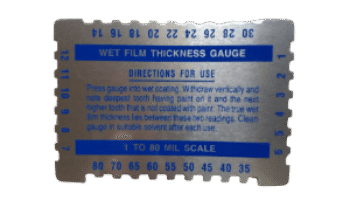 Dual Scale Wet Film Gauge Card — Mil & Micron