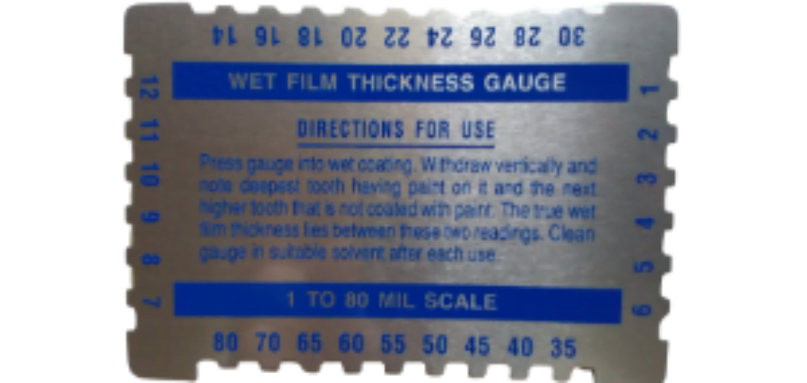 Dual Scale Wet Film Gauge Card