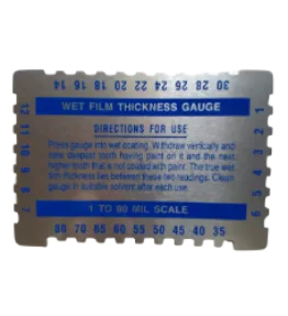 Dual Scale Wet Film Gauge Card