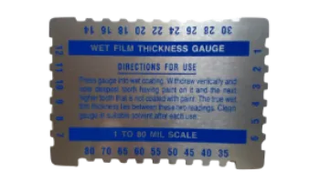 Dual Scale Wet Film Gauge Card