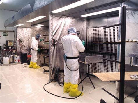 accordion-booth-3 Accordion Filters in Spray Booth Exhaust Bank